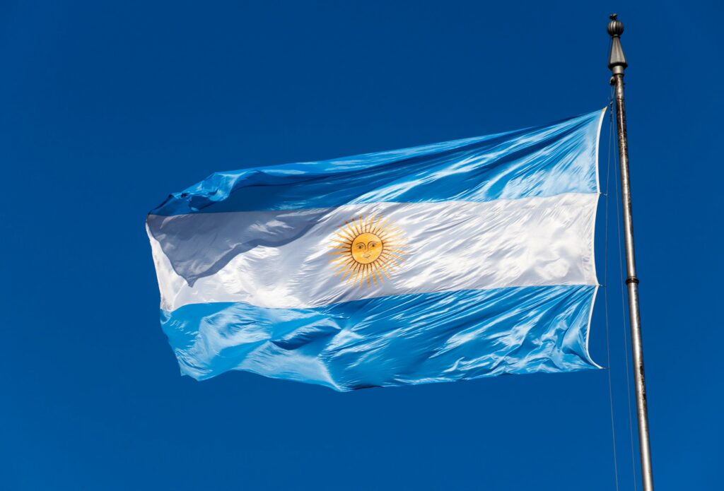 The Argentinean flag