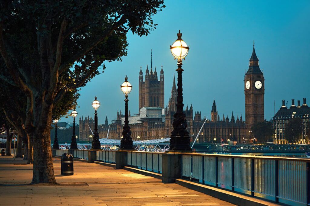 Big Ben and Houses of Parliament in night - London, United Kingdom